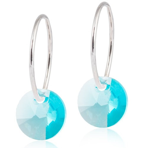 Sleepers with Assorted Crystal Shapes - Natural Titanium